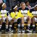 Michigan players have a laugh while on the bench as Michigan women's basketball team took on Indiana St Saturday December 17, 2011. Michigan won the game 72-44. Jeff Sainlar I AnnArbor.com