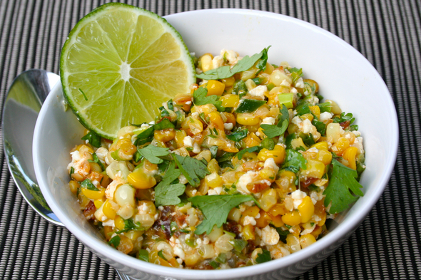 Mexican street corn salad - a spiced up side dish for grilling season