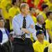 Michigan head coach John Beilein watches the game from the bench. Angela J. Cesere | AnnArbor.com
