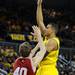 Michigan forward Jordan Morgan takes a shot above Indiana forward Cody Zeller. Angela J. Cesere | AnnArbor.com
