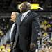 Alabama A&M basketball coach Willie Hayes watches the game against Michigan. Angela J. Cesere | AnnArbor.com