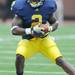 Michigan junior running back Vincent Smith looks for an open path to run the ball during the football game against San Diego State at Michigan Stadium on Sept. 24, 2011. Angela J. Cesere | AnnArbor.com