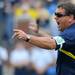 Michigan head coach Brady Hoke yells on the sidelines during the football game against San Diego State at Michigan Stadium on Sept. 24, 2011. Angela J. Cesere | AnnArbor.com