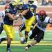 San Diego State linebacker Jake Fely, right, runs down sophomore wide reciever Drew Dileo during the football game at Michigan Stadium on Sept. 24, 2011. Angela J. Cesere | AnnArbor.com