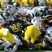 Eastern Michigan running back Javonti Green (32) fails to make it to the end zone during the football game against Michigan at Michigan Stadium on Saturday. Angela J. Cesere | AnnArbor.com