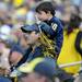 Michigan fans in the crowd during the football game against Eastern Michigan at Michigan Stadium on Saturday. Angela J. Cesere | AnnArbor.com