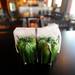 Green pepper salt and pepper shakers sit on a table at the newly opened Bona Sera Cafe downtown Ypsilanti. Angela J. Cesere | AnnArbor.com 