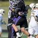 Pioneer's Taylor Zdanowski, right, congratulates Zach Weber on his goal in the first period of the MHSAA lacrosse semi-finals game against Holt at Parker Stadium in Howell, Mich. on Wednesday evening. Angela J. Cesere | AnnArbor.com