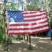 A flag hangs at Camp Take Notice on May 30, 2012. Angela J. Cesere | AnnArbor.com