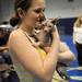 12-year-old Columbiaville, Mich. resident Alex Mareno holds her sphinx cat Abracadabra on her while watching other cats get judged at the Cat Fanciers' Association Cat Show. Angela J. Cesere | AnnArbor.com