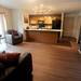 Inside of the model living room and kitchen unit on the first floor at City Place apartments. Angela J. Cesere | AnnArbor.com 