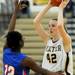 Lincoln Park's Chanel Pearson tries to block a pass by Dexter's Emma Kill. Angela J. Cesere | AnnArbor.com