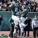 Eastern Michigan junior tight-end Garrett Hoskins, left, and running back Joe Fleming celebrate after Hoskins' touchdown. Angela J. Cesere | AnnArbor.com