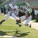 Buffalo defensive back Najja Johnson defends against Eastern Michigan wide receiver Nick Olds as he misses a pass in the endzone. Angela J. Cesere | AnnArbor.com