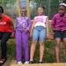 From left: Hikone residents B'nay Gardenhire, age 9, Suzie Gibson, age 10, Laquita Johnson, age 11, and Angelica Johnson, age 10, do sit-ups at a fitness station. Angela J. Cesere | AnnArbor.com 