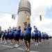 The Lincoln High School marching band marches past the Ypsilanti water tower on Cross St. during the Fourth of July parade Wednesday morning. Angela J. Cesere | AnnArbor.com