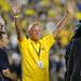 1971 Michigan Football team alumnus Barry Dotzauer, center, is honored with the rest of his team during the Michigan football game against Notre Dame on Sept. 10, 2011. Angela J. Cesere | AnnArbor.com