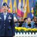 Air Force ROTC Lt. Colonel Lisa Franz stands on the field, waiting to commission the University of Michigan ROTC graduates. Angela J. Cesere | AnnArbor.com