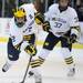 Michigan defenseman Greg Pateryn takes the puck down the ice. Angela J. Cesere | AnnArbor.com
