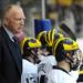 Michigan head coach Red Berenson watches the game from the bench. Angela J. Cesere | AnnArbor.com
