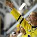 Michigan student Jon Baker yells during the Michigan hockey game against Miami of Ohio. Angela J. Cesere | AnnArbor.com
