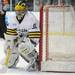 Michigan goalie Shawn Hunwick watches the ice. Angela J. Cesere | AnnArbor.com
