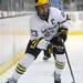 Michigan forward Luke Glendening takes the puck down the ice. Angela J. Cesere | AnnArbor.com
