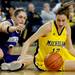  Michigan guard Kate Thompson, right, and Northwestern forward Dannielle Diamant scramble for a loose ball. Angela J. Cesere | AnnArbor.com
