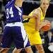  Michigan center Rachel Sheffer looks for a pass around Northwestern guard Tailor Jones. Angela J. Cesere | AnnArbor.com
