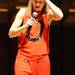 The women's soccer team performed a skit making fun of other Big Ten teams for their performance. Angela J. Cesere | AnnArbor.com