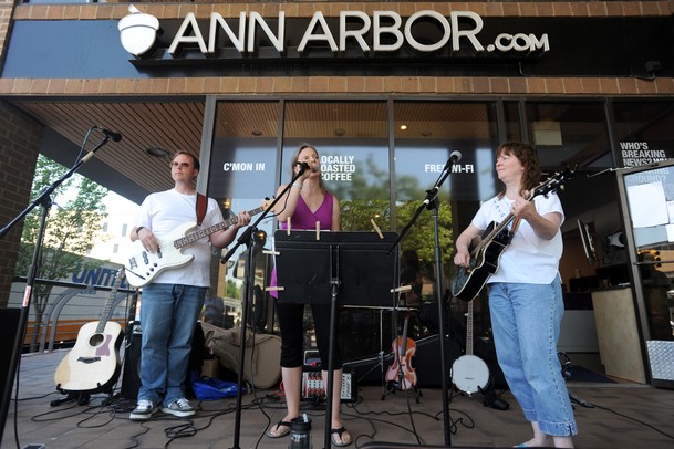 No Excuses performed for this week's AnnArbor.com concert series outside of the AnnArbor.com community space on the corner of Liberty and 5th Ave, downtown Ann Arbor. Angela J. Cesere | AnnArbor.com
