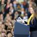 U-M sophomore Christina Beckman introduced President Barack Obama before his speech at Al Glick Fieldhouse Friday morning. Angela J. Cesere | AnnArbor.com
