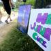 A sign outside of cancer survivor Juanita Gee's tent reads "We Juana Cure" at the Ann Arbor Relay for Life event at Washtenaw Community College.  Angela J. Cesere | AnnArbor.com