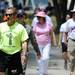 Chelsea resident Mike Young walks around the track during the Ann Arbor Relay for Life. Angela J. Cesere | AnnArbor.com