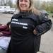 Dexter resident Lori Mayrand models her Dexter tornado shirt made by Fancy Stitch outside of the store on Dexter Chelsea Rd. on Saturday morning. Proceeds from the shirt sales go to help the Dexter area fire department. Angela J. Cesere | AnnArbor.com
