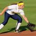  Michigan junior infielder Ashley Lane fields the ball. Angela J. Cesere | AnnArbor.com
