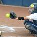 Michigan freshman catcher Lauren Sweet catches the ball. Angela J. Cesere | AnnArbor.com
