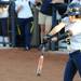 Michigan center fielder Bree Evans hits the ball. Angela J. Cesere | AnnArbor.com
