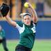 EMU sophomore Lauren Wells pitches the ball. Angela J. Cesere | AnnArbor.com
