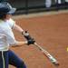 Michigan short stop Stephanie Kirkpatrick hits the ball. Angela J. Cesere | AnnArbor.com

