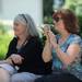 Chelsea residents Barbara Ruth, right, and Chris Frayer, listen to the music of Laith Al-Saadi during Sonic Lunch. Angela J. Cesere | AnnArbor.com