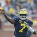 Michigan junior quarter back Devin Gardner runs the ball. Angela J. Cesere | AnnArbor.com
