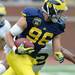 Michigan junior Baquer Sayed runs with the ball.  Angela J. Cesere | AnnArbor.com

