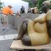 A bronze sculpture of a woman by artist Nnamdi Okonkwo on N. University at the Ann Arbor Street Art Fair.  Angela J. Cesere | AnnArbor.com 