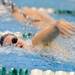 Saline's Kate Rogers competes in heat 3 of the 100 yard freestyle. AnnArbor.com | Angela J. Cesere