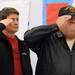 Ypsilanti resident and Navy veteran James Talbot, right, and Ypsilanti resident and Air Force veteran Christopher Hocutt salut in remembrance of fallen soldiers. Angela J. Cesere | AnnArbor.com
