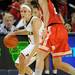 Michigan guard Jenny Ryan looks for a path around Ohio State guard Samantha Prahalis. Angela J. Cesere | AnnArbor.com