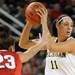 Michigan forward Sam Arnold looks for a pass around Ohio State forward Martina Ellerbe. Angela J. Cesere | AnnArbor.com