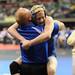 Ypsilanti Lincoln's Jordan Markey right, hugs his coach Mike Betts after winning his Div. 1, 119 lb weight class match against Temperance-Bedford's Mitch Pawlak during the MHSAA individual wrestling finals at the Palace of Auburn Hills. Angela J. Cesere | AnnArbor.com