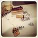 Shop owner Sara Renner works on handmade price tags at Avtomobile Store. (sarariarose)